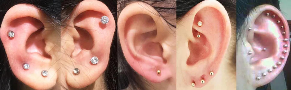 2 Pack Self Ear Piercing Gun Earring,Disposable Piercing Kit No Pain Easy Use Ear Piercing Gun Kit Tool with Stud and With Alcohol Pad (3mm Gold Peas) … - Ear Piercing Tools ,Ear Nail Gun,Self Ear Piercing Gun,Ear Piercing Gun,Self Ear Piercing Gun,