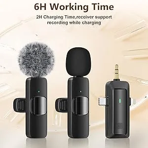 HMKCH Wireless Lavalier Microphone for iPhone Android Phone Camera Computer Laptop Professional Dual Lapel Mic with USB-C 3.5mm USB Plug for Video Recording Vlog YouTubeTikTok - product information 7