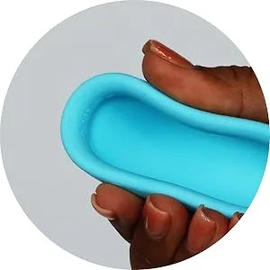 MOONTHLIES Reusable Menstrual Period Disc with Removal Loop Stem - Blue - Pack of 2 - Flexible but Firm Design