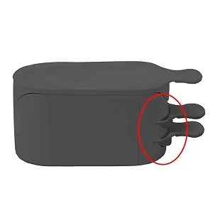 2 in 1 Dip Powder Tray Recycling System & French Tip Mould, Dip Powder Nail Glitter Holder Saver (Black) - pull out a little bit