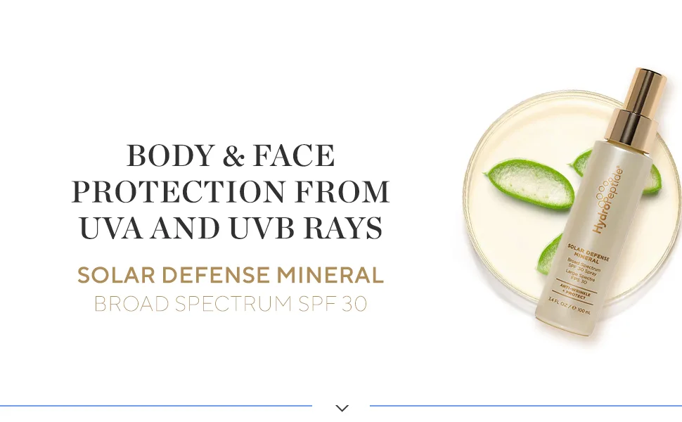 HydroPeptide Solar Defense Mineral, Broad Spectrum SPF 30 Sunscreen Spray, 3.4 fl oz Face & Body Spray SPF 30 - HydroPeptide Solar Defense Mineral