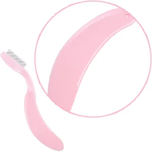 4PCS Folding Eyelash Comb, Eyebrow Comb Metal Teeth, Eyelash Separator Comb, Eyelash Brush and Comb, Professional Tool for Define Lash & Brow (Black) - plastic handle with smooth surface,easy to use