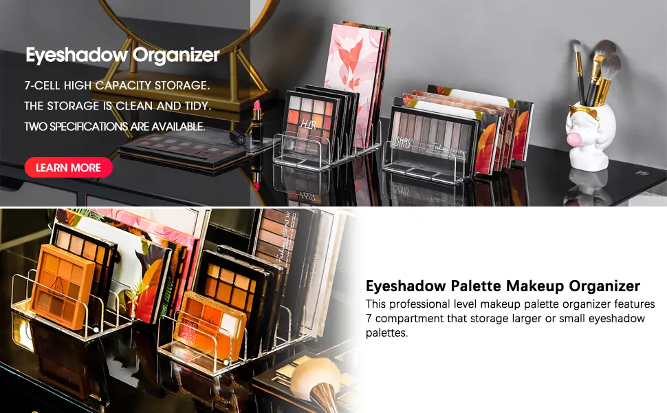 Eyeshadow Palettes Acrylic Makeup Organizer - Eyeshadow Palette Cosmetic Organizer Eyeshadow Eyeshadow Palettes Makeup Organizer (1Pack-Small) Small (Pack of 1) - product information 2