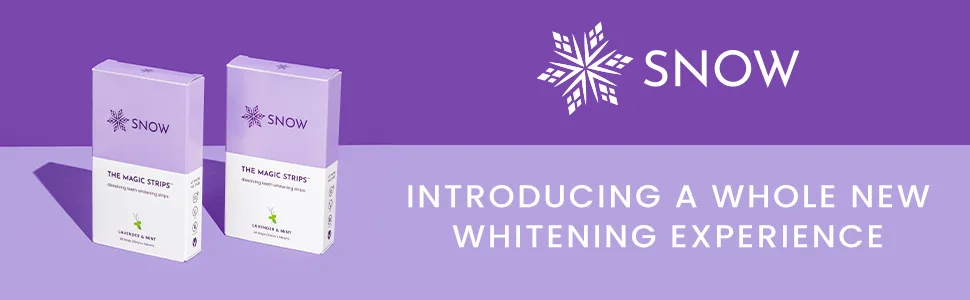 SNOW Dissolving Teeth Whitening Strips | Effortless at Home Teeth Whitener - Safe for Sensitive Teeth - Snow teeth whitening strips sensitive teeth