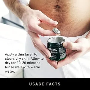 Brickell Men's Purifying Charcoal Face Mask Natural and Organic Activated Charcoal Mask With Detoxifying Kaolin Clay, 4 Ounce, Unscented - Usage Fact, Apply thin layer to dry skin, Allow to dry 10-20 minutes, Rinse with warm water