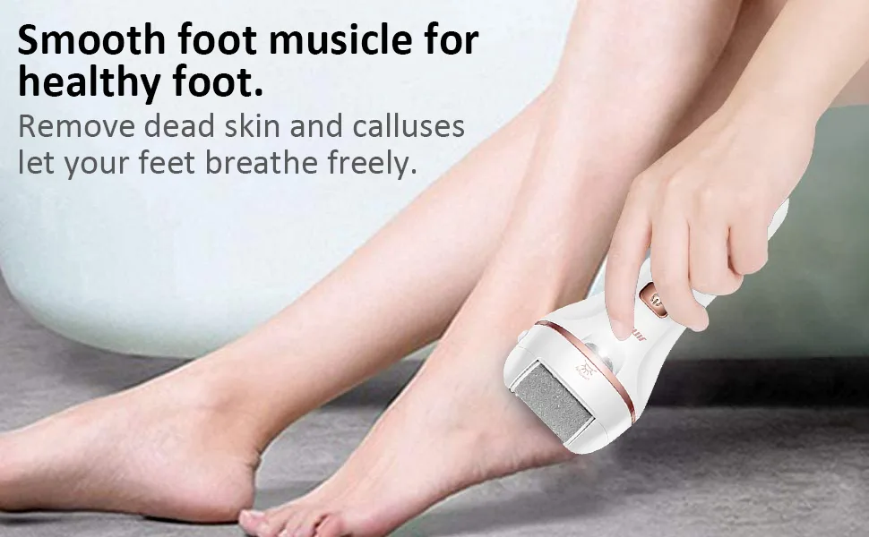 Electric Callus Remover for Foot, rechargeable foot callus remover tool Spa Pedicure Tool for Foot 2 Speed white - foot