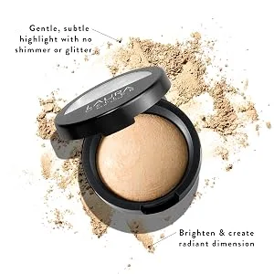 LAURA GELLER NEW YORK Baked Original Low Glow Illuminating Highlighter Duo, French Vanilla/Portofino - Highlighter Callout