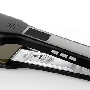 Hair Straightener Titanium Flat Iron 1.75 Inch Wide Plate with Digital LCD Display, Adjustable Temperature and Dual Voltage, Black. - product information 2