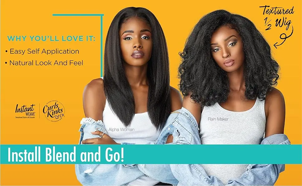Sensationnel Half Wig Instant Weave Curls Kinks N Co Alpha Woman (1) - CKCO Halfwig