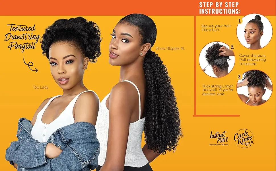 Sensationnel Half Wig Instant Weave Curls Kinks N Co Alpha Woman (1) - CKCO Pony