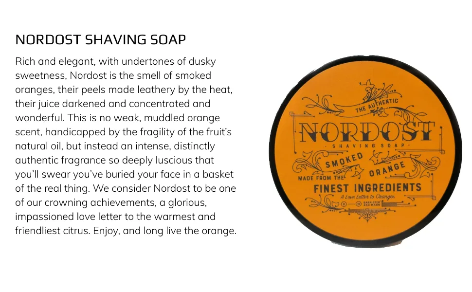 Barrister and Mann Shaving Soap (Nordost) - product information 2