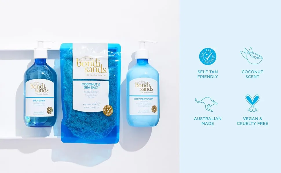 Bondi Sands Body Moisturizer | pH Balanced Formula Helps Prolong Your Tan and Nourishes + Hydrates with Vitamin E + Jojoba | 17 Oz/500 mL Coconut - Bondi Sands