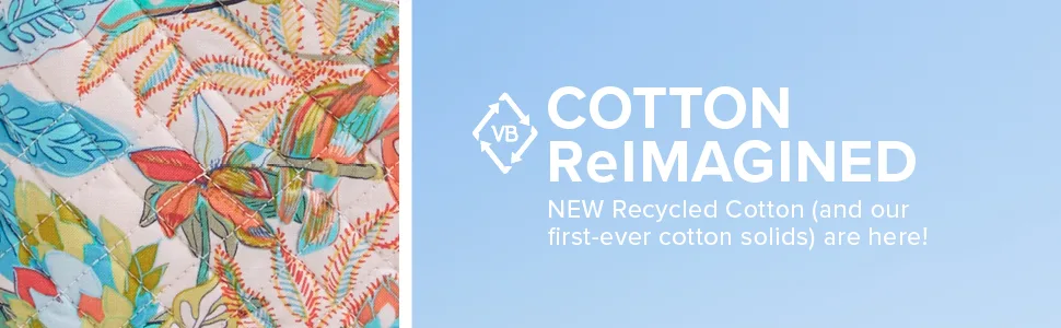 Vera Bradley Women's Cotton Medium Cosmetic Makeup Organizer Bag One Size Bloom Boom Navy - Recycled Cotton - Recycled Cotton