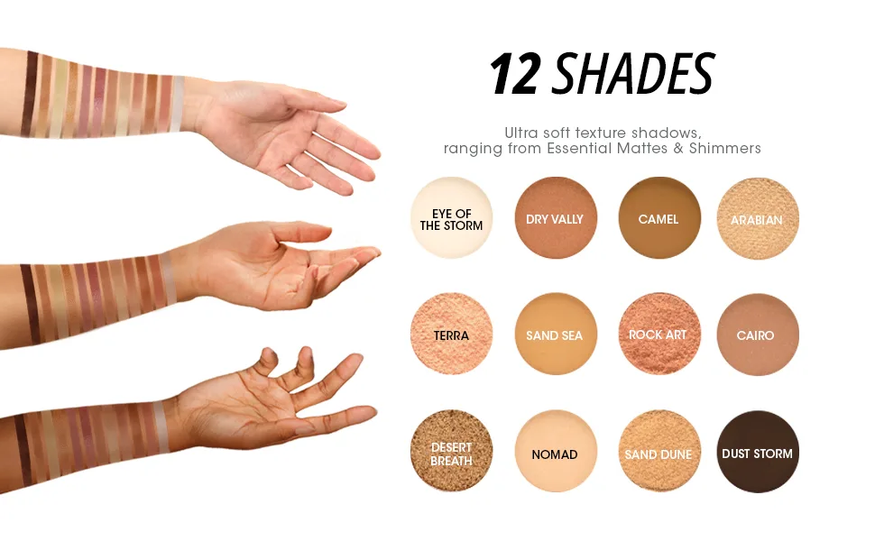 EBIN NEW YORK Sandstorm - Secret of Pharaoh Eyeshadow Palette, Highly Pigmented and Blendable, Cruelty-Free, Long-Lasting Matte & Shimmer - product information 3
