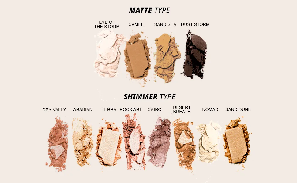 EBIN NEW YORK Sandstorm - Secret of Pharaoh Eyeshadow Palette, Highly Pigmented and Blendable, Cruelty-Free, Long-Lasting Matte & Shimmer - product information 4
