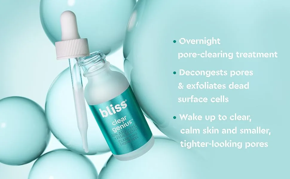Bliss Clear Genius Overnight Liquid Peel | Exfoliating & Pore