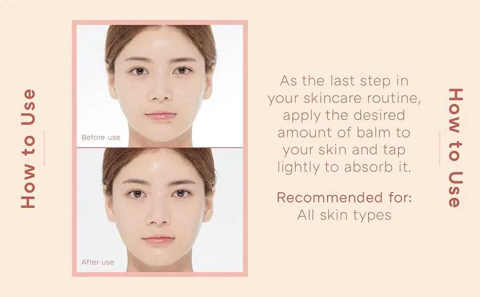 Missha Glow Skin Balm 50ml - Model shown before and after using glow balm in her skincare routine.