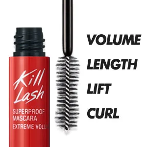 CLIO Kill Lash Superproof Mascara | Ultra-Volumizing, Smudge-Proof, Clump-Free, Curl-Holding, Long-Lasting | Extreme Volume (#04), 0.24 fl oz 04 EXTREME VOLUME - product information 3
