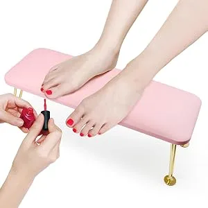 Big Nail Arm Rest Cushion, Non-Slip Manicure Hand Rest, Professional Microfiber Leather Nail Hand Rest Cushion Pillow Stand (Pink) - nail arm rest