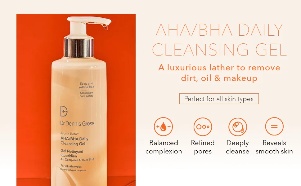 Dr. Dennis Gross Alpha Beta® AHA/BHA Daily Cleansing Gel, for Skin That is Dull, Congested and Uneven Tone & Texture (2 Fl Oz) - dr dennis gross