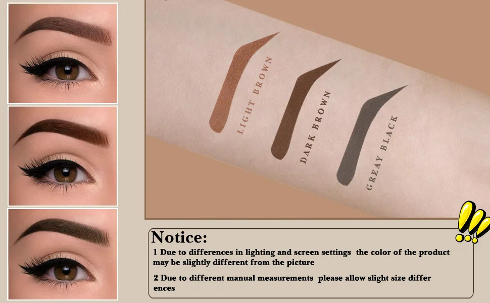 Eyebrow Stamp Stencil Kit Eyebrow Stamping Kit Perfect Brows Stamp Kit Brow Stamp Shaping Kit Brow Stamp And Shaping Kit Waterproof (1P, Medium Brown) 6 Piece Set Medium Brown - Eyebrow Stamp Stencil Kit
