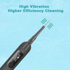 Electric Plaque Remover for Teeth, Tooth Cleaner Dental Calculus Remover Teeth Cleaning Kit with 5 Adjustable Modes,2 Replaceable Clean Heads and 1 Mouth Mirror Gray - teeth cleaning kit