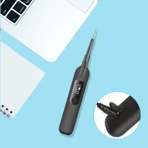 Electric Plaque Remover for Teeth, Tooth Cleaner Dental Calculus Remover Teeth Cleaning Kit with 5 Adjustable Modes,2 Replaceable Clean Heads and 1 Mouth Mirror Gray - tooth cleaner kit