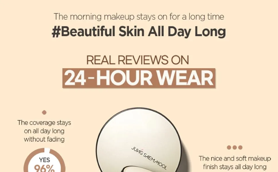 [JUNGSAEMMOOL OFFICIAL] Essential Skin Nuder Long Wear Cushion (Refill included) (Medium) SPF50+ - product information 2