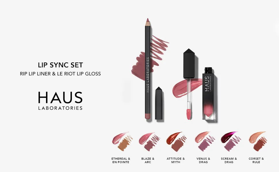 HAUS LABORATORIES By Lady Gaga: LIP SYNC SET, Lip Gloss & Lip Liner Duo - product information 1