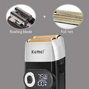Kemei Foil Shavers for Men Electric Razor with Bald Trimming Cordless Electric Shavers with LED Display 2 in 1 - product information 3