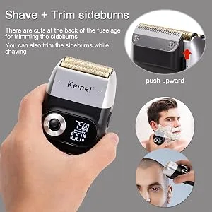 Kemei Foil Shavers for Men Electric Razor with Bald Trimming Cordless Electric Shavers with LED Display 2 in 1 - product information 4
