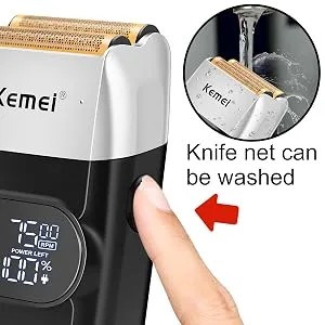 Kemei Foil Shavers for Men Electric Razor with Bald Trimming Cordless Electric Shavers with LED Display 2 in 1 - product information 6