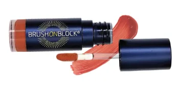 Brush On Block Protective Lip Oil, Broad Spectrum SPF 32 Sunscreen, Coral (Warm Pink) - Coral Lip Oil