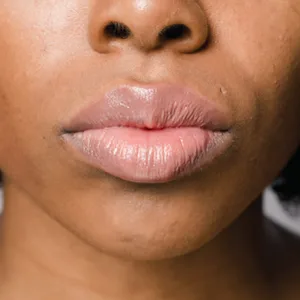 Brush On Block Protective Lip Oil, Broad Spectrum SPF 32 Sunscreen, Coral (Warm Pink) - Coral on dark skin