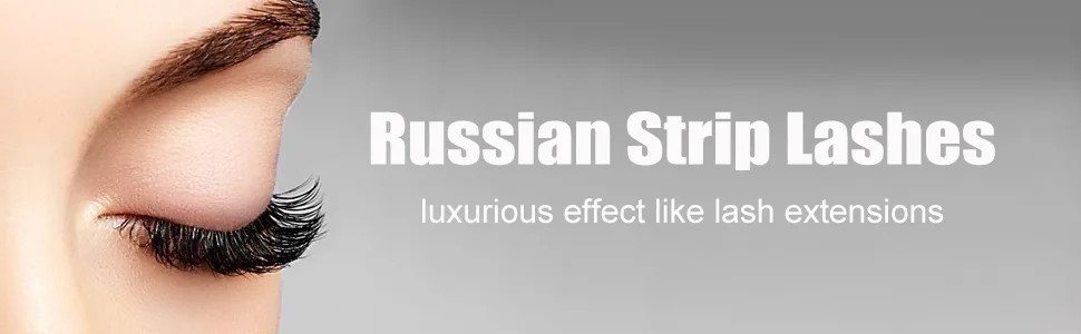 Veleasha Russian Strip Lashes DD Curl False Eyelashes Fluffy Wispy Faux Mink Lashes 10 Pairs Pack (D02) Russian Curl D02 - russian strip lashes-1