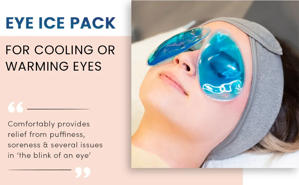 PMU Eye Gel Ice Pack for Cooling or Warming Eyes and Face - Eye Gel Ice Pack