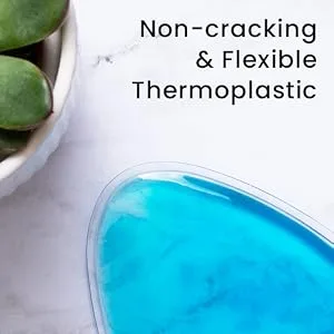 PMU Eye Gel Ice Pack for Cooling or Warming Eyes and Face - Non-cracking & Flexible Thermoplastic