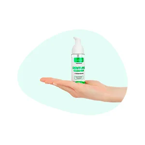 FreshDent Partial & Denture Cleaner, Teeth Whitening Spray, Fast-Acting Alternative to Denture Cleaner Tablets, Denture Spray Kills Bacteria and Freshens Breath - Mint Flavored 2 Piece Set - FreshDent - The Solution