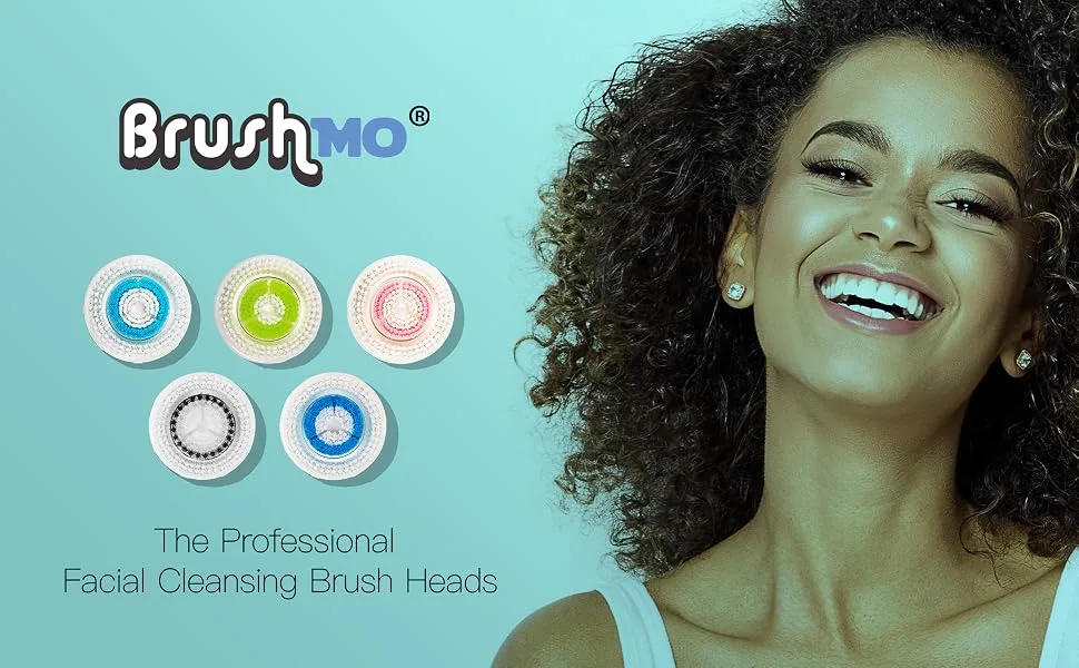 Brushmo Replacement Cleansing Brush Heads compatible with Acne Cleanse Brush Head, 4 PK - Clarisonic facial brush head brushmo
