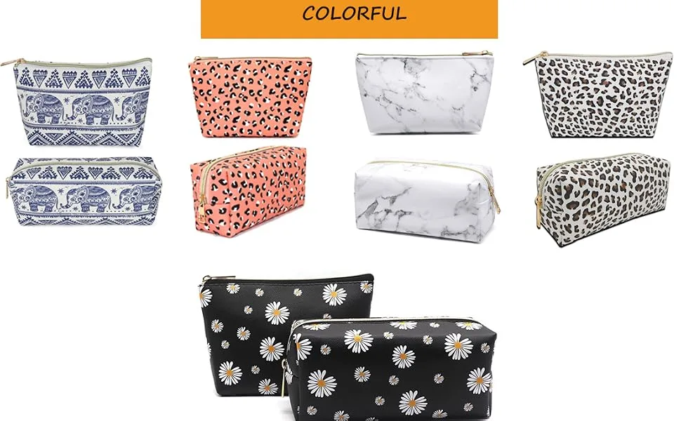Small Makeup Bag Cosmetic Bag Waterproof Makeup Pouch Leopard Makeup Bag Multifunction Accessories Organizer Makeup Bag for Purse Pink Leopard - product information 1