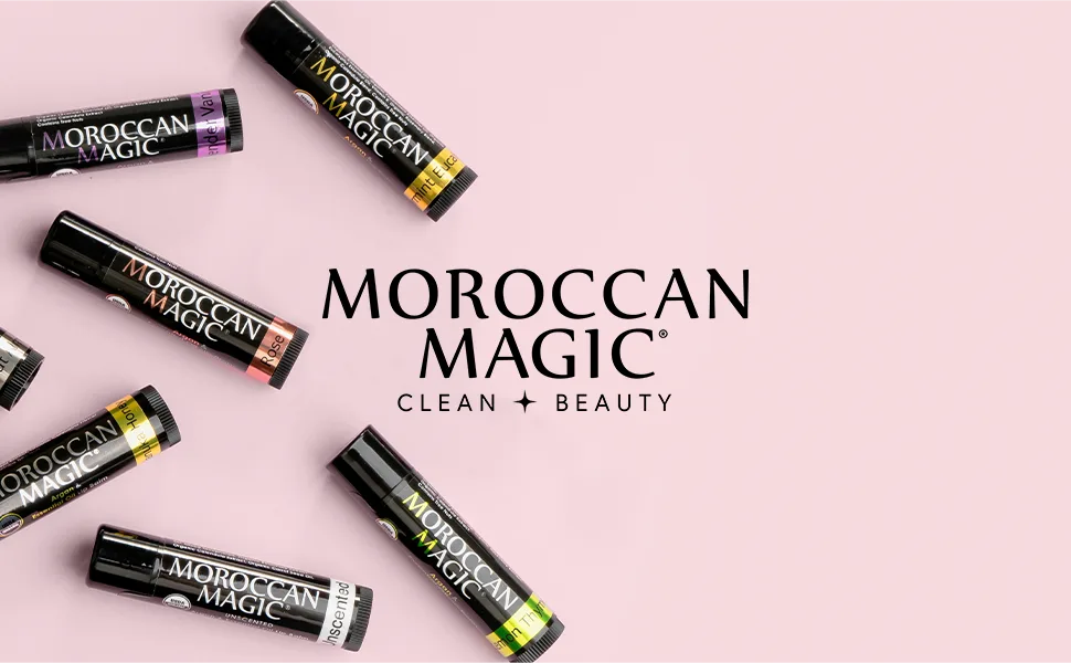 Moroccan Magic Organic Peppermint Eucalyptus Lip Balm 3 Pack | Made with Natural Cold Pressed Argan and Essential Oils | High Quality Lip Balm | Smooth Application | Non-Toxic, Cruelty Free … - lipbalm