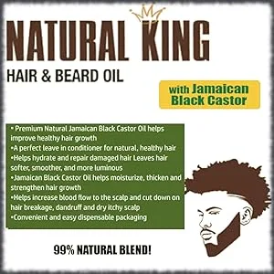 Natural King Pro-growth Castor Hair & Beard Oil 7.1 oz - product information 5