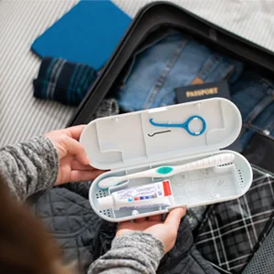 OrthoKey Clear Aligner Removal Tool — Grabber Tool for Invisible Removable Braces and Retainers — Retainer Cleaner - Fits Into a Dental Carrying Case or Aligner Case — Small Size, Blue (4-Pack) - nocturnal guards floss dry bag wipes theet plaque glass soap solid rose gold grillz protector gel