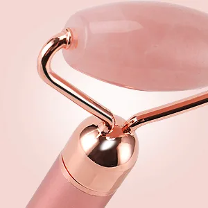 2-IN-1 Electric Jade Roller Massager Facial Roller & Face Massager, Rose Quartz - face massager