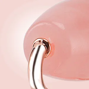 2-IN-1 Electric Jade Roller Massager Facial Roller & Face Massager, Rose Quartz - face massager