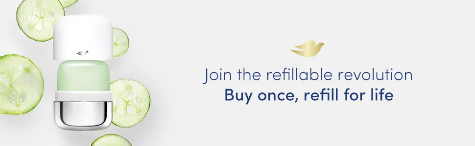 Dove Refillable Deodorant Starter Kit Deodorant For Women Cucumber & Green Tea 0% Aluminum 1.13 oz Cool - Join the refillable revolution