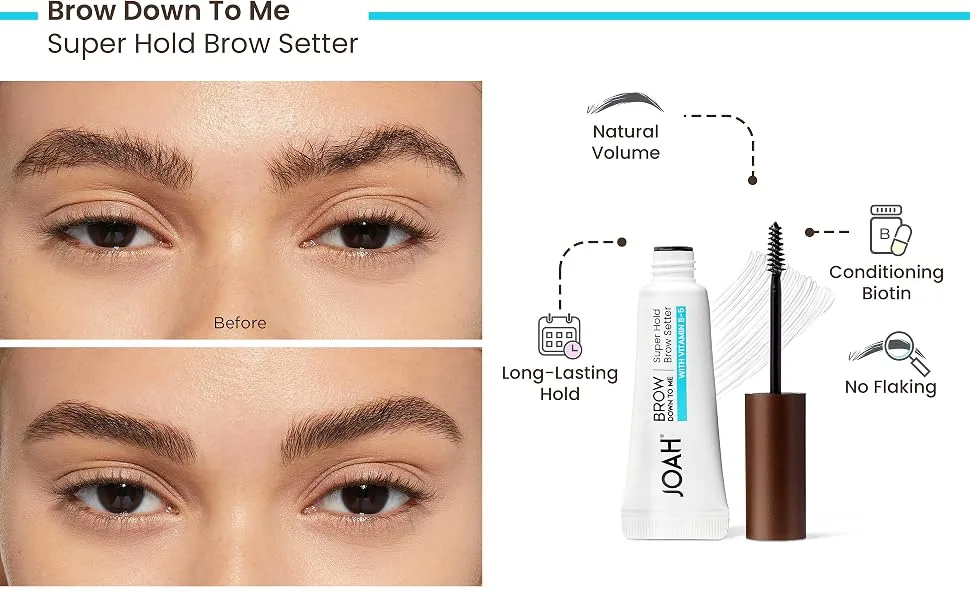 JOAH Brow Down To Me Dual Brow Pencil and Gel, Soft Brown - Super Hold