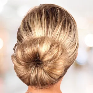 Hair Donut Bun Maker, Ring Style Bun, 2PCS Chignon Hair Medium Doughnut Shaper for Short and Thin Hair (Medium, 3 Inch/Brown) Medium (2 Count) Brown - product information 3