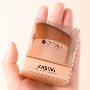 DUcare Kabuki Foundation Brush Flat Top Makeup Brush Synthetic Professional Liquid Blending Mineral Powder Makeup Tools, Golden - product information 11