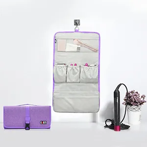 BUBM Waterproof Travel Storage Case Organizer for Dyson Airwrap, Pre-Styling Dryer, 4 Curling Barrels, 2 Smoothing Brushes and Volumizing Brush Purple - product information 4